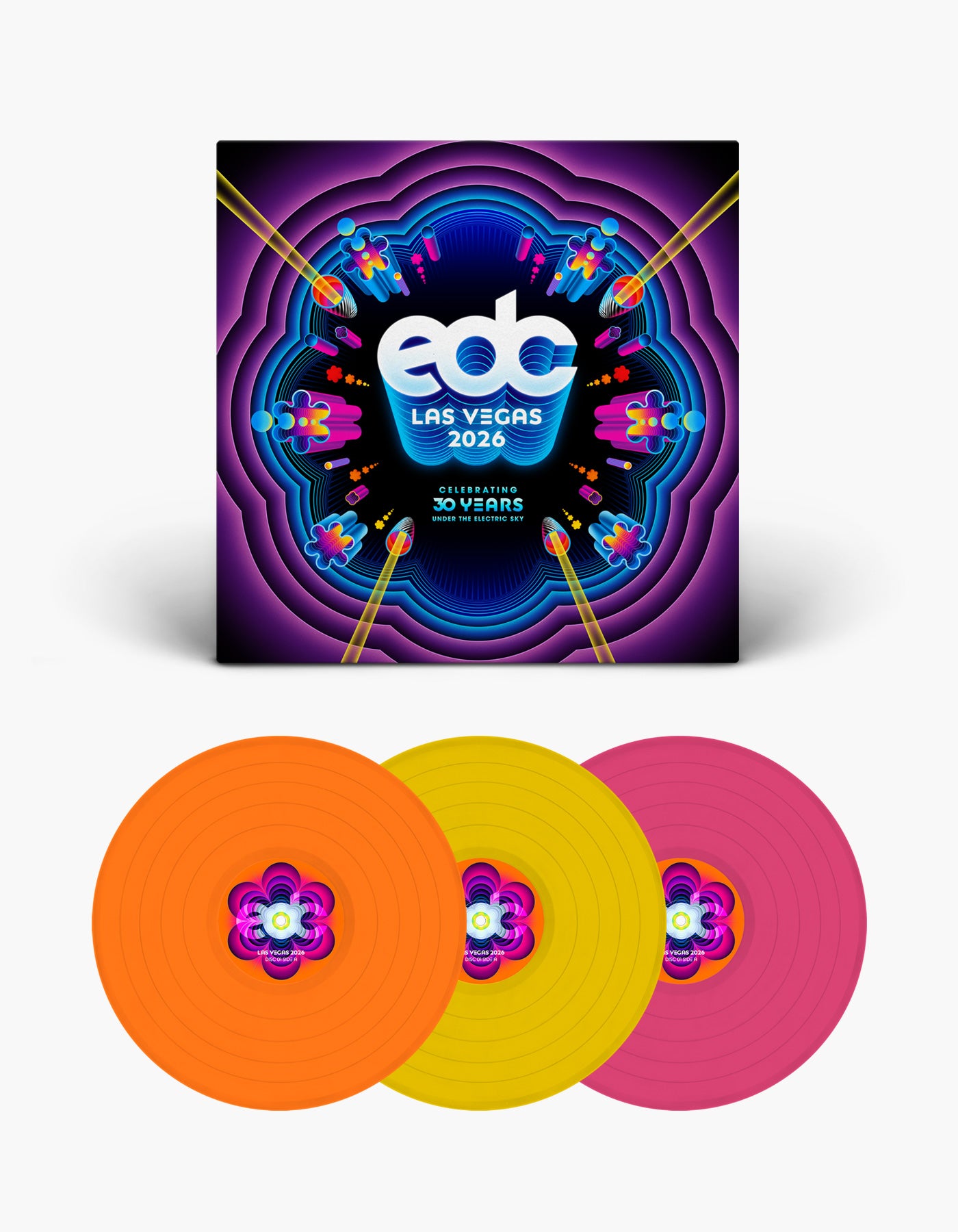 EDC Las Vegas 2026 — 30th Anniversary 3LP Vinyl