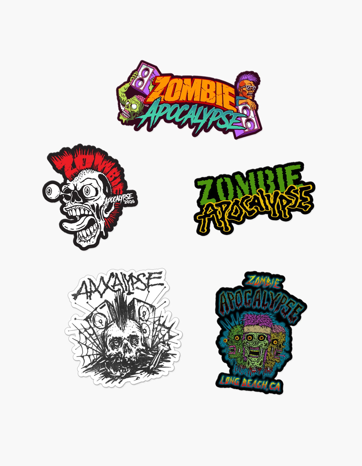 Zombie Apocalypse 2026 Sticker Slap Pack