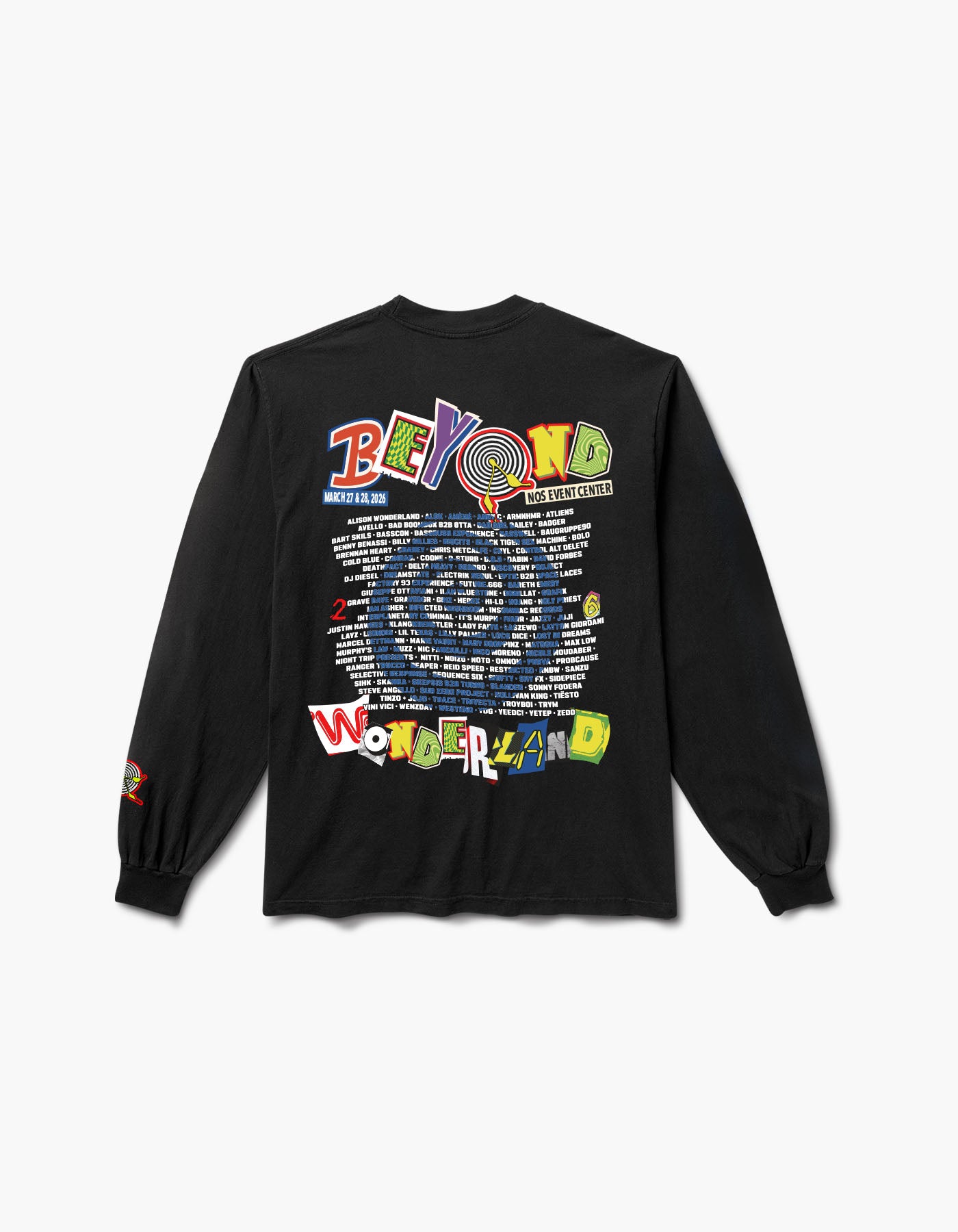 未使用everyone border long sleeve tee shirt Beyond Cryptic 2026 Lineup Long Sleeve – Insomniac Shop