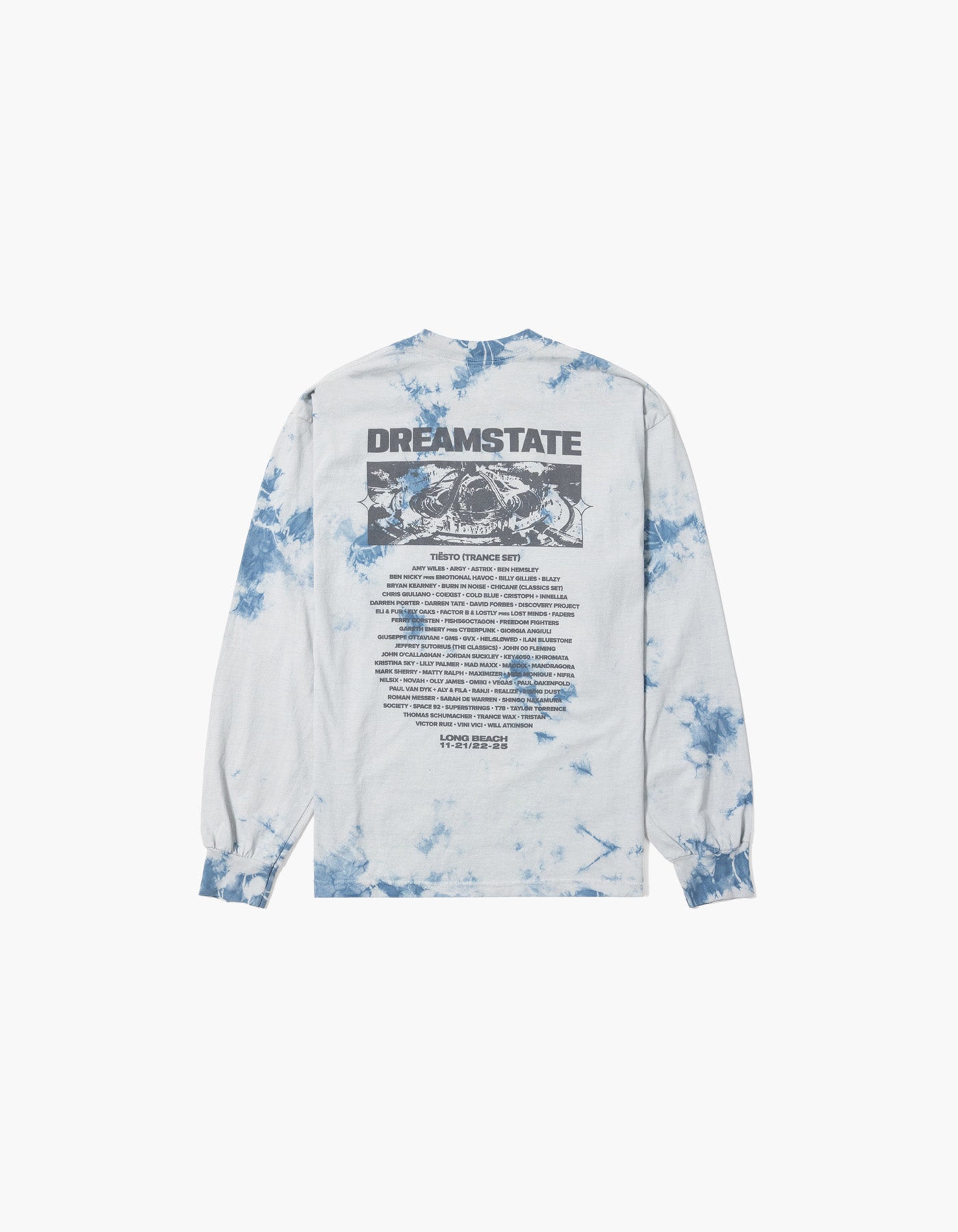 Dreamstate 2025 Tie Dye Lineup L/S Tee
