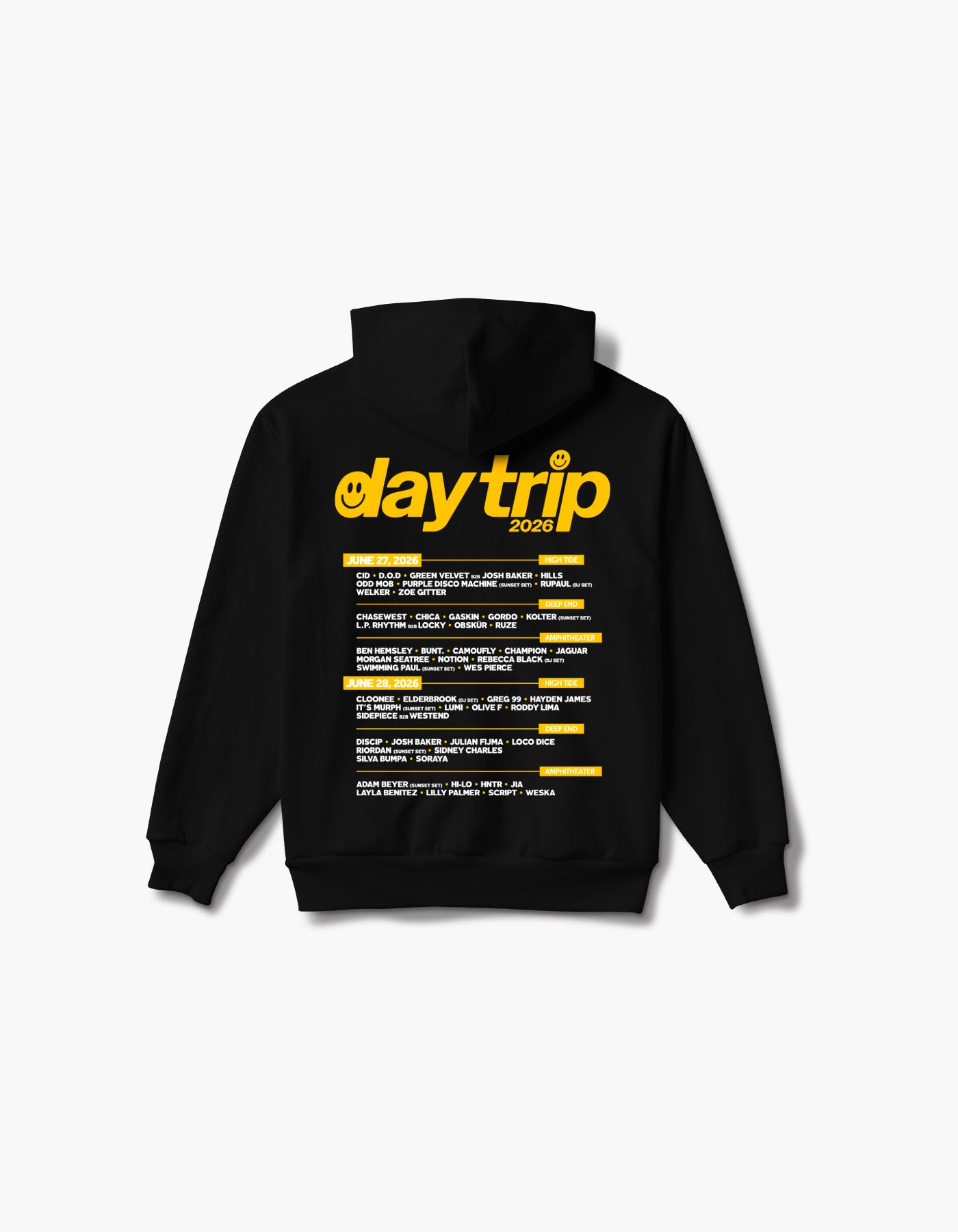Day Trip Happy 2026 Lineup Hoodie