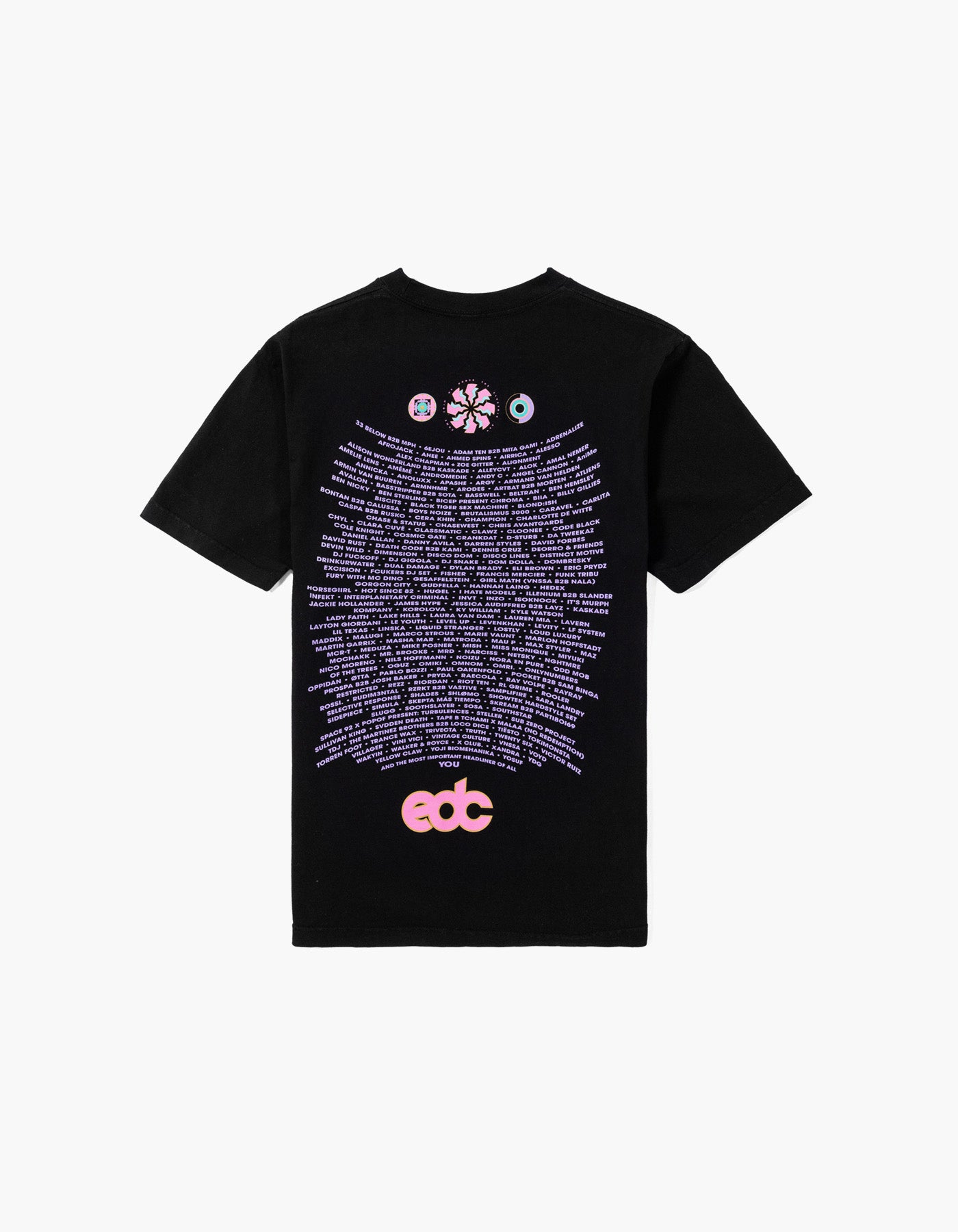 EDC Kinetic 2025 Lineup Short Sleeve Tee – Insomniac Shop