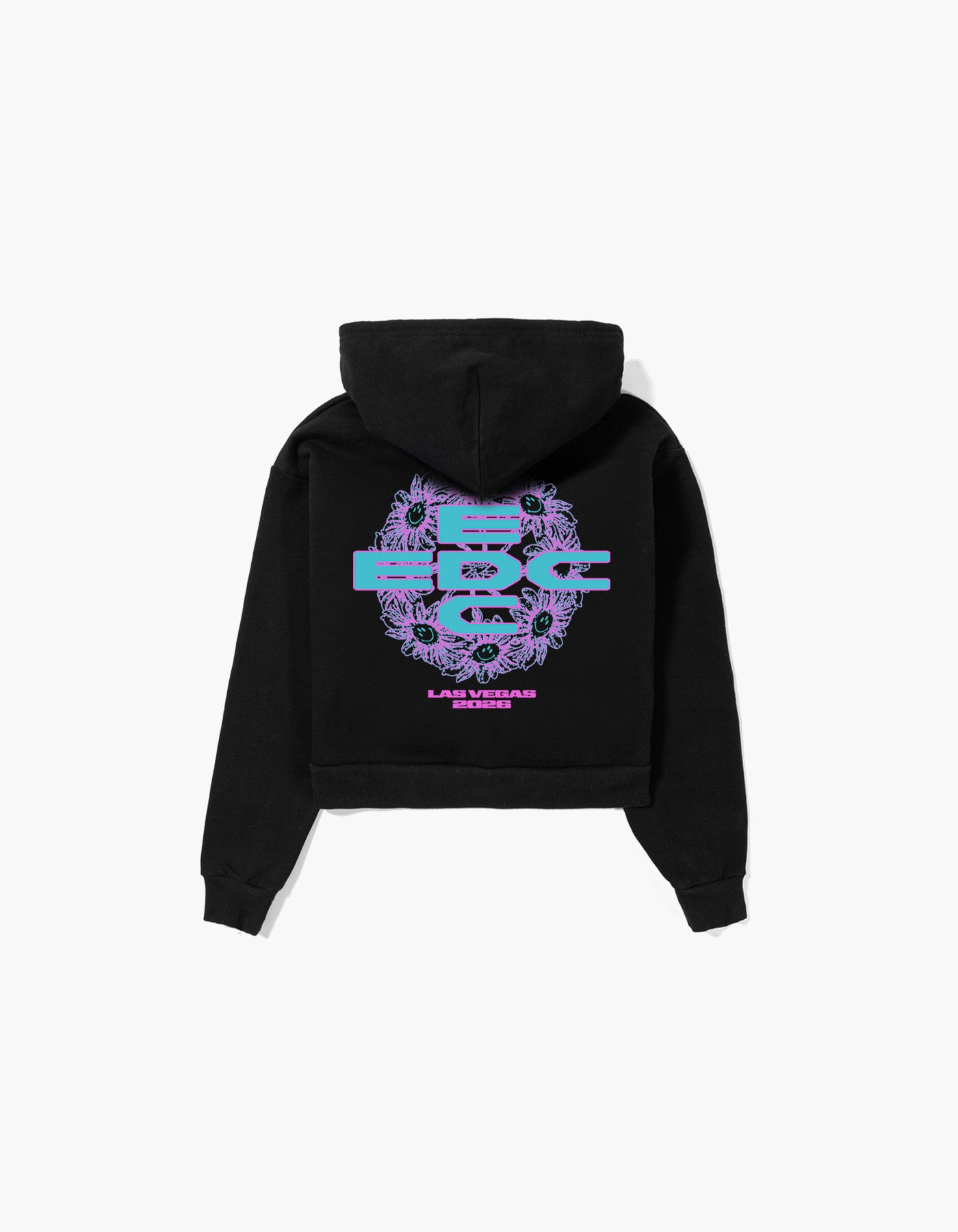 EDC 2026 Daisies Transmission Crop Zip Hoodie