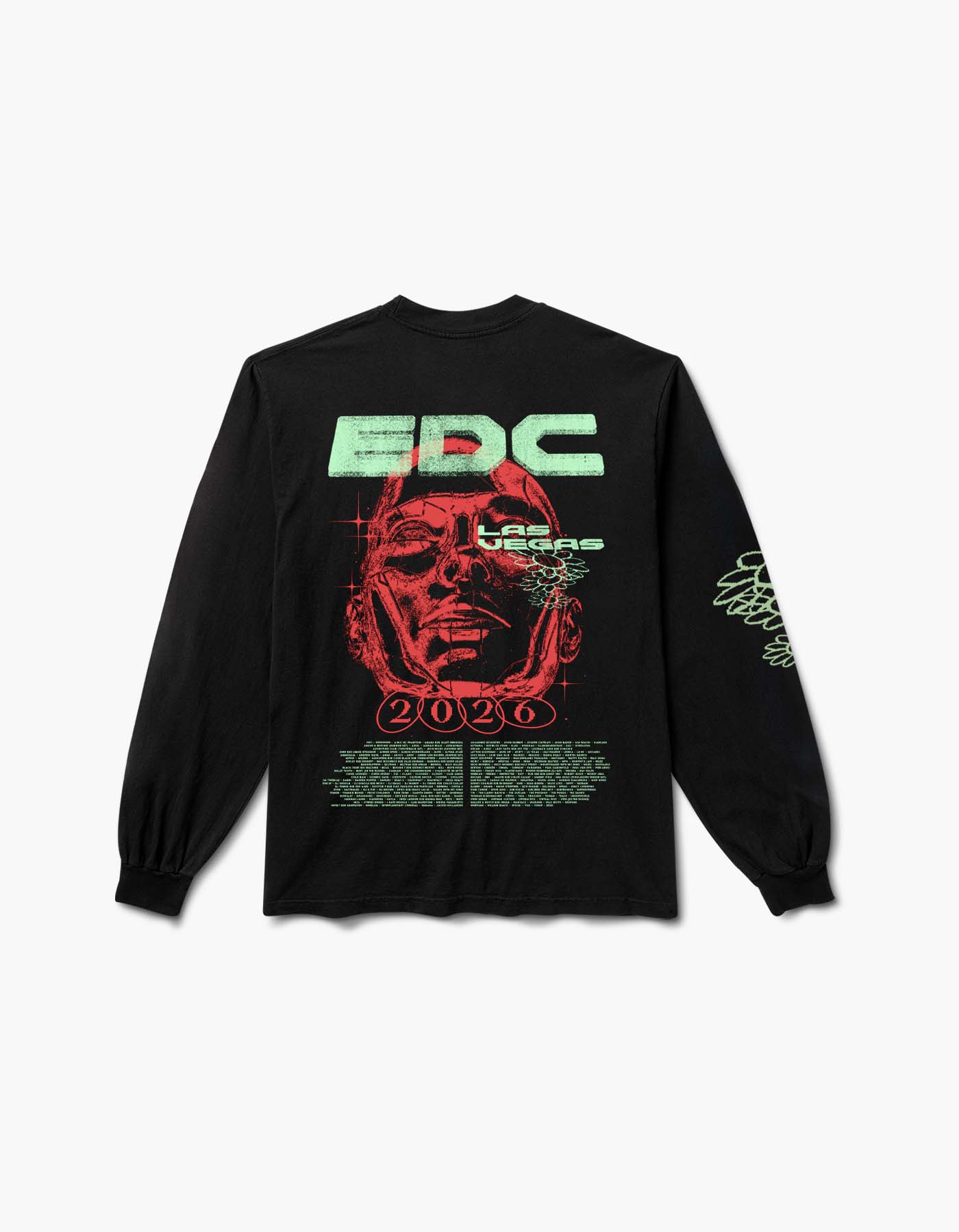 EDC Daisy Flow 2026 Lineup Long Sleeve Tee – Insomniac Shop
