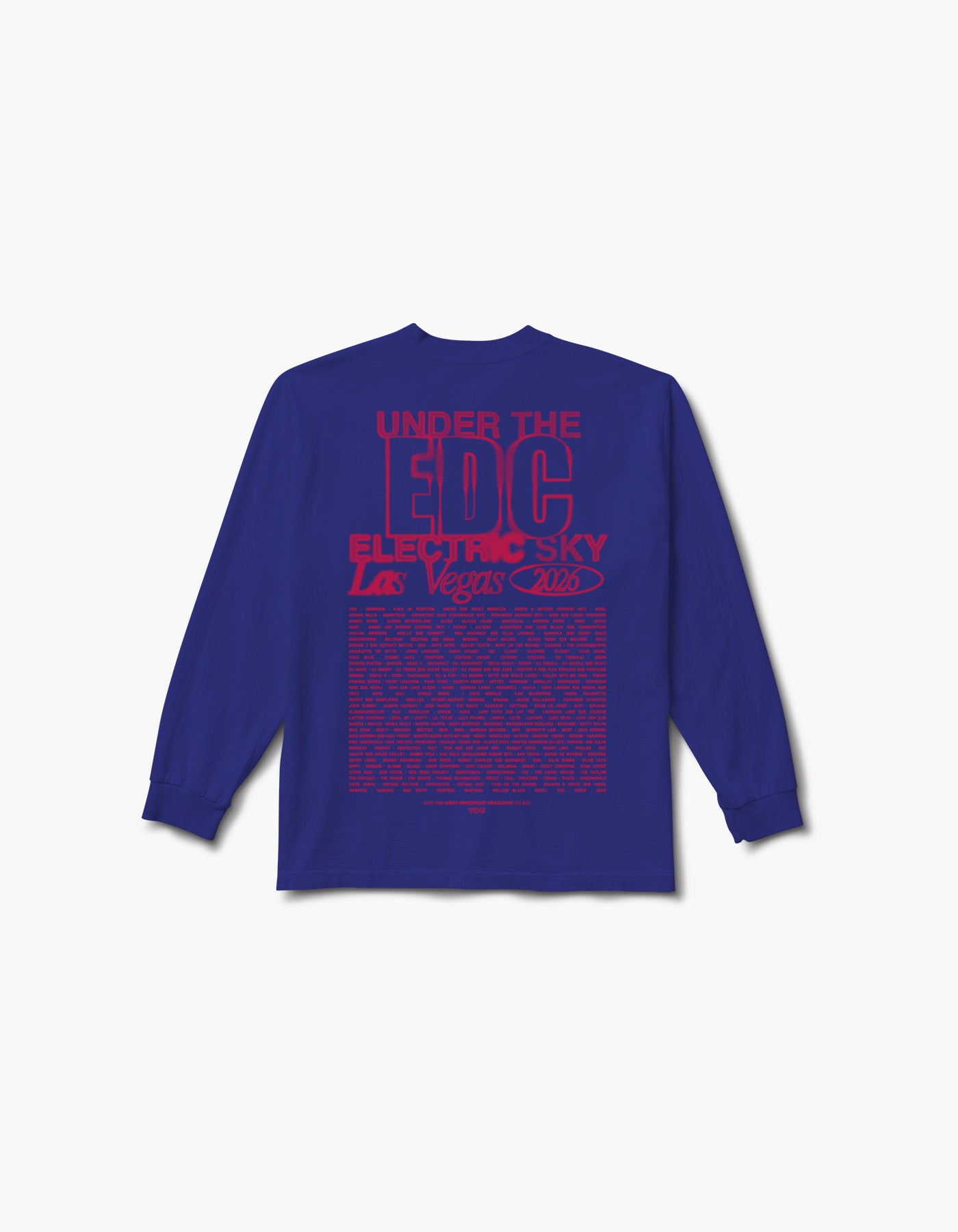 EDC 2026 Faded Lineup Long Sleeve Tee