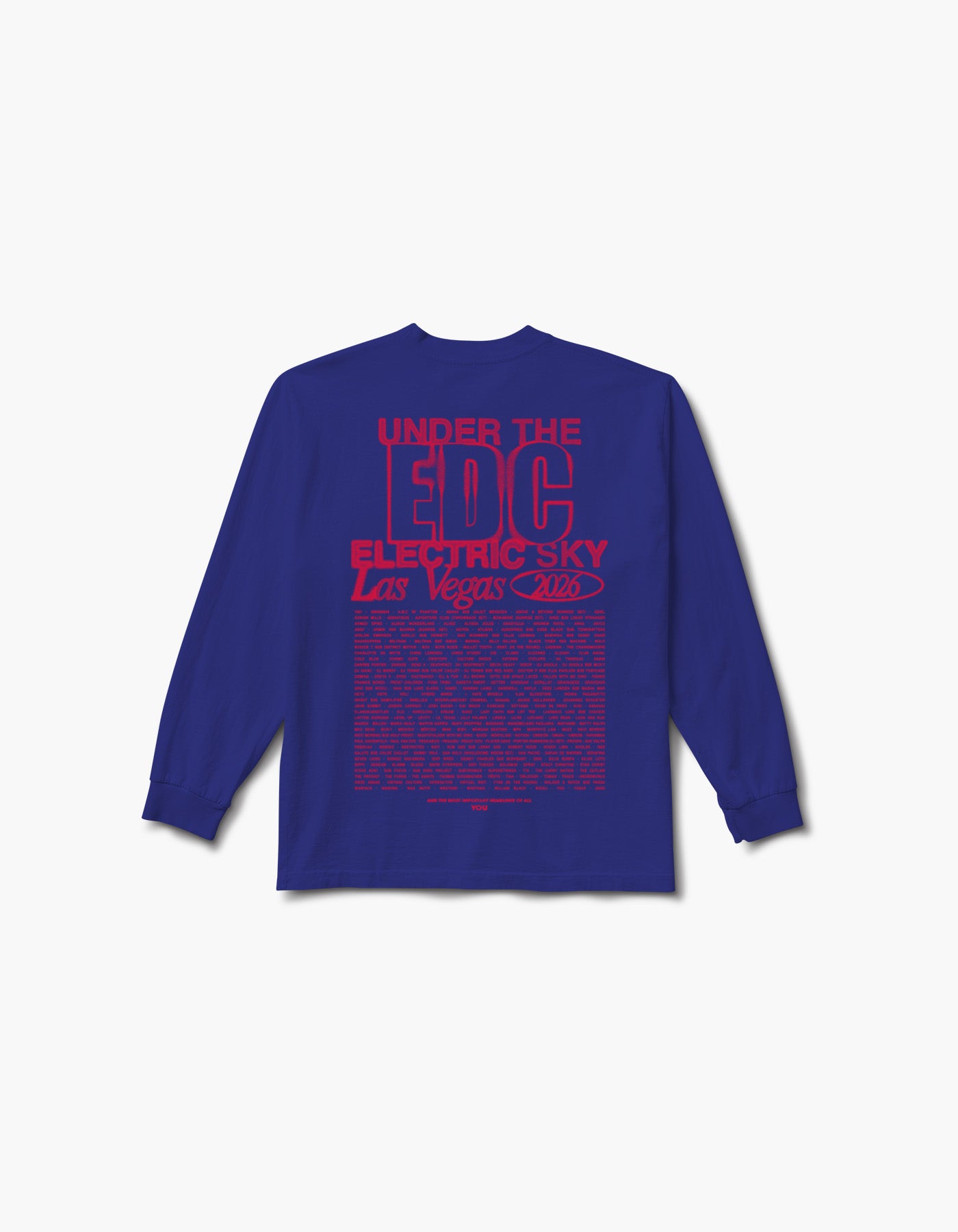 EDC 2026 Faded Lineup Long Sleeve Tee