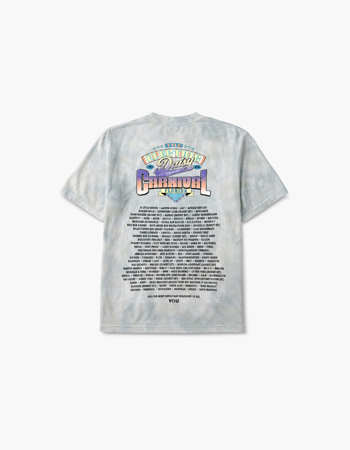 Tinker Field 2026 Lineup Tie Dye Short Sleeve Tee