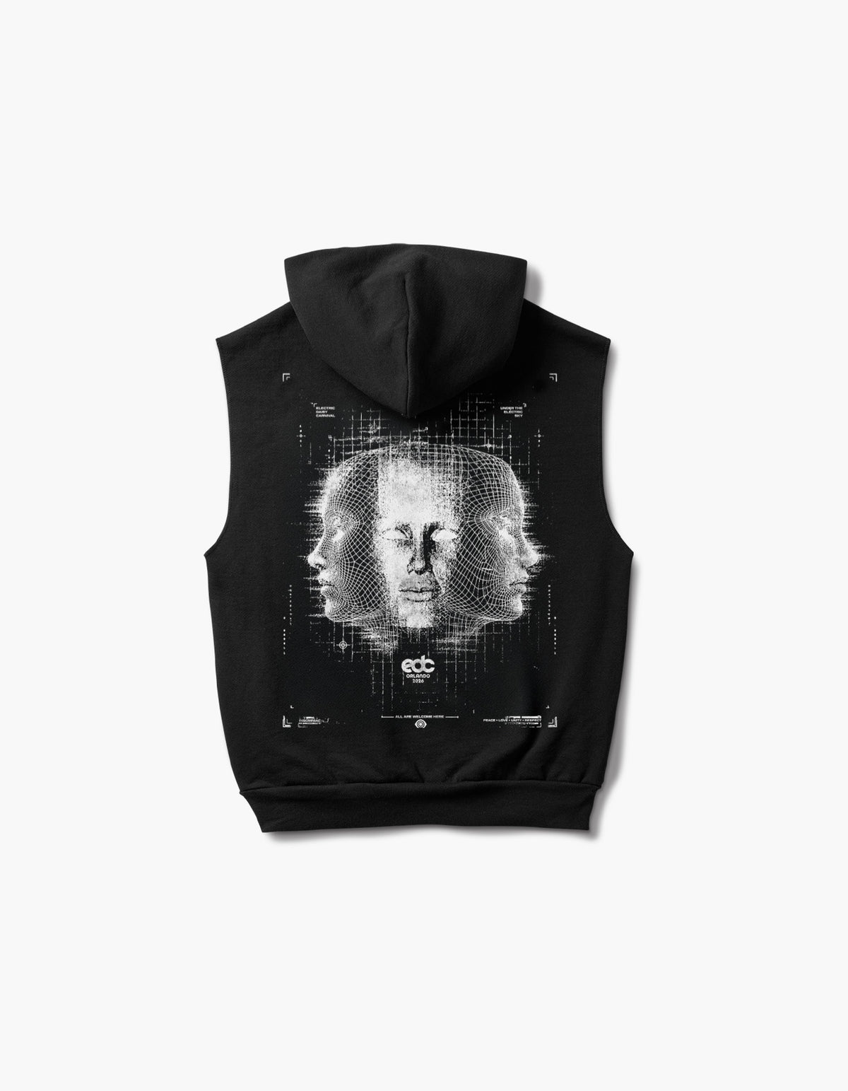 EDC Fragments Sleeveless Hoodie