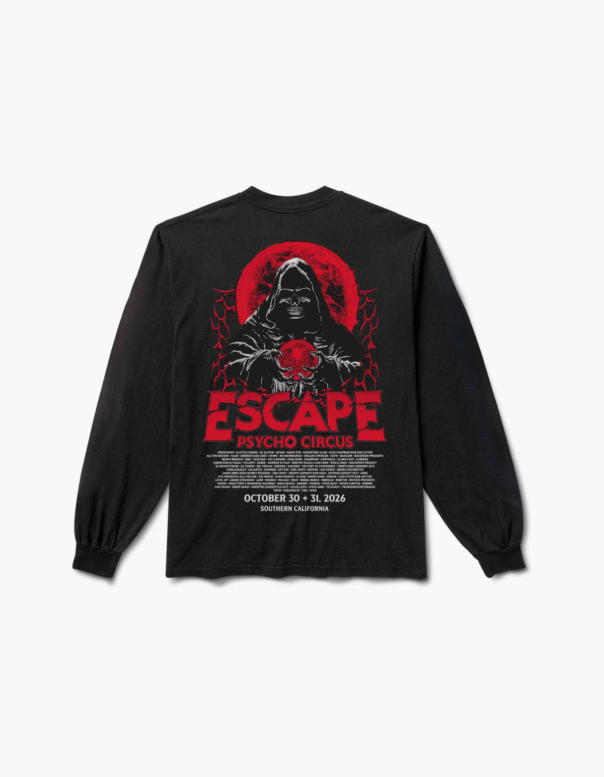 Escape Grim 2026 Lineup Long Sleeve Tee