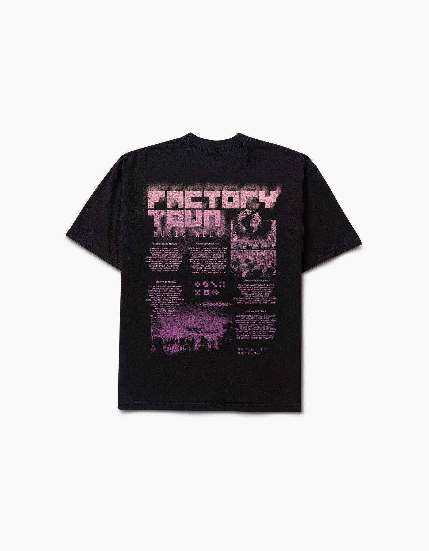 Factory Town Miami Music Week Lineup Short Sleeve Tee