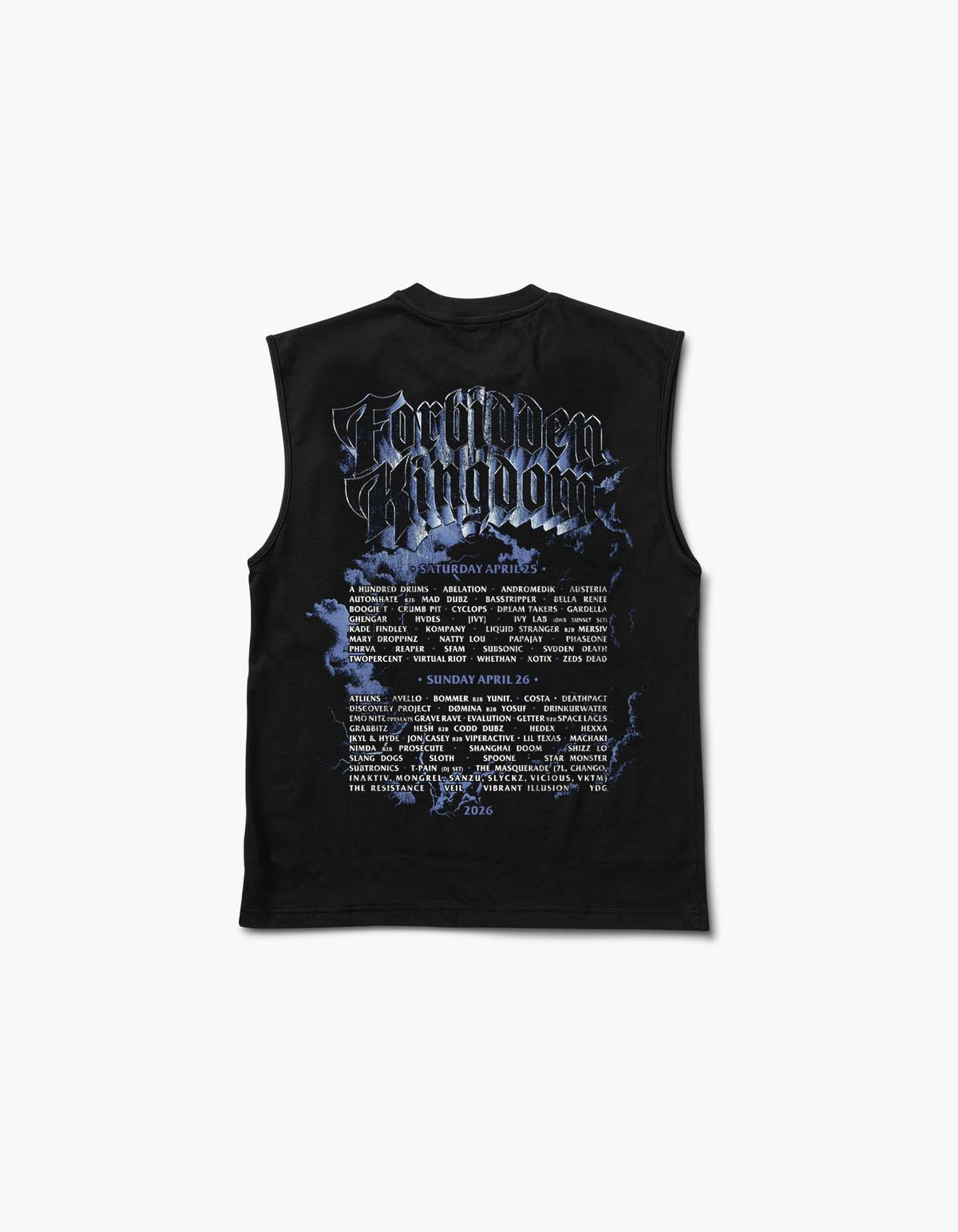 Forbidden Kingdom 2026 Slayer Lineup Muscle Tank