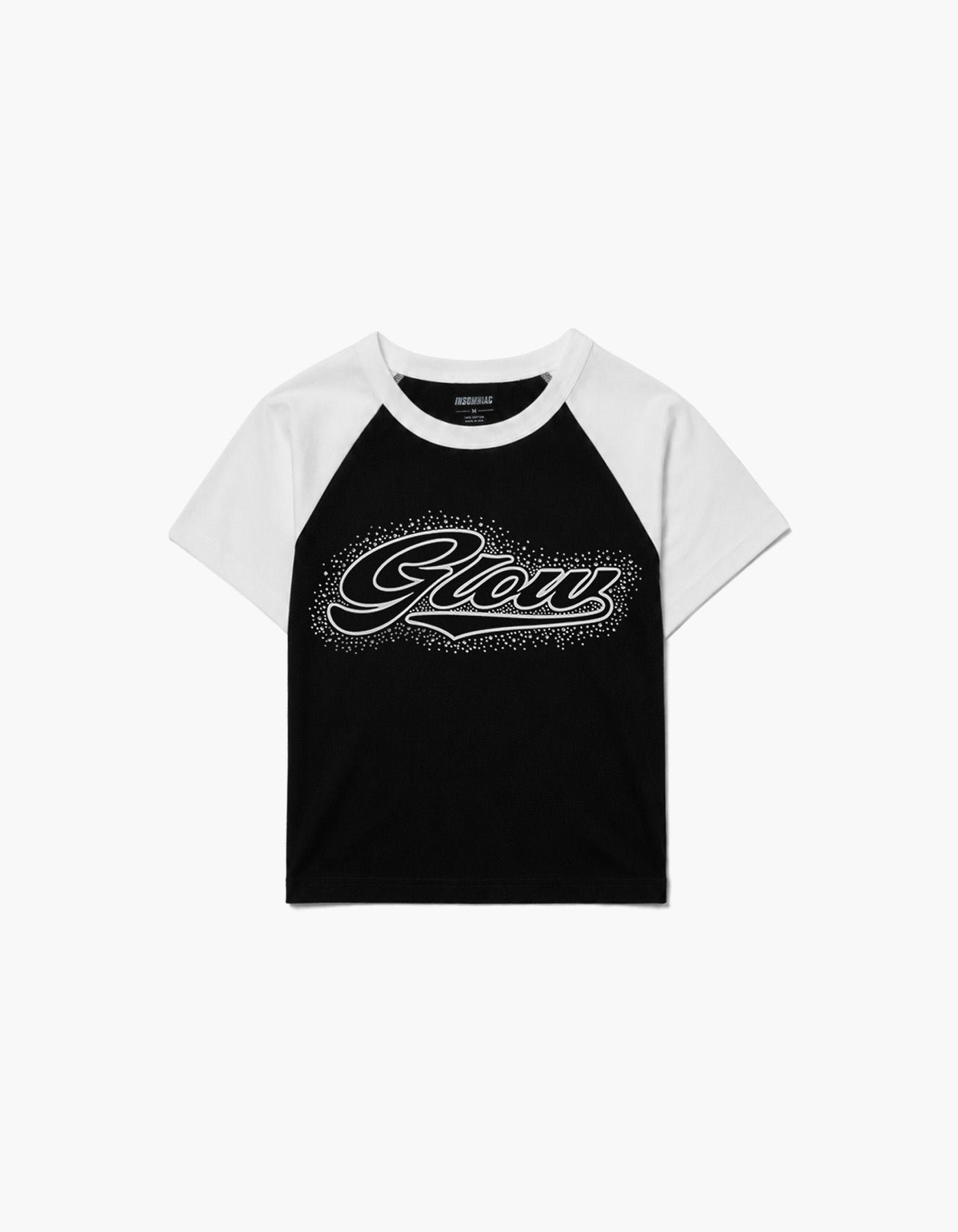GLOW 2026 Rhinestone Contrast Tee