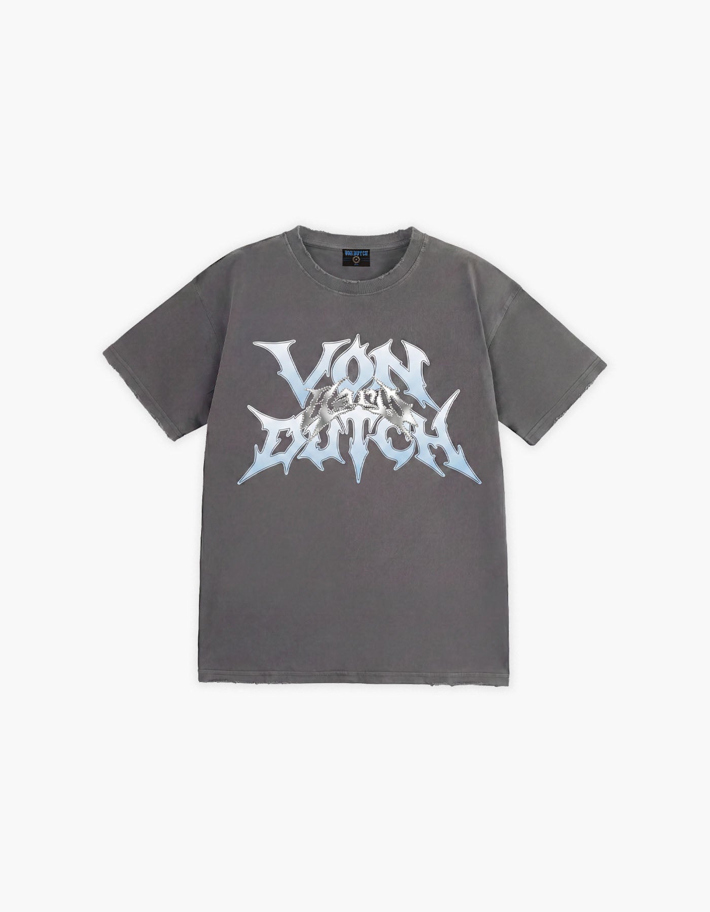 Von Dutch x HARD Gray Distressed Tee