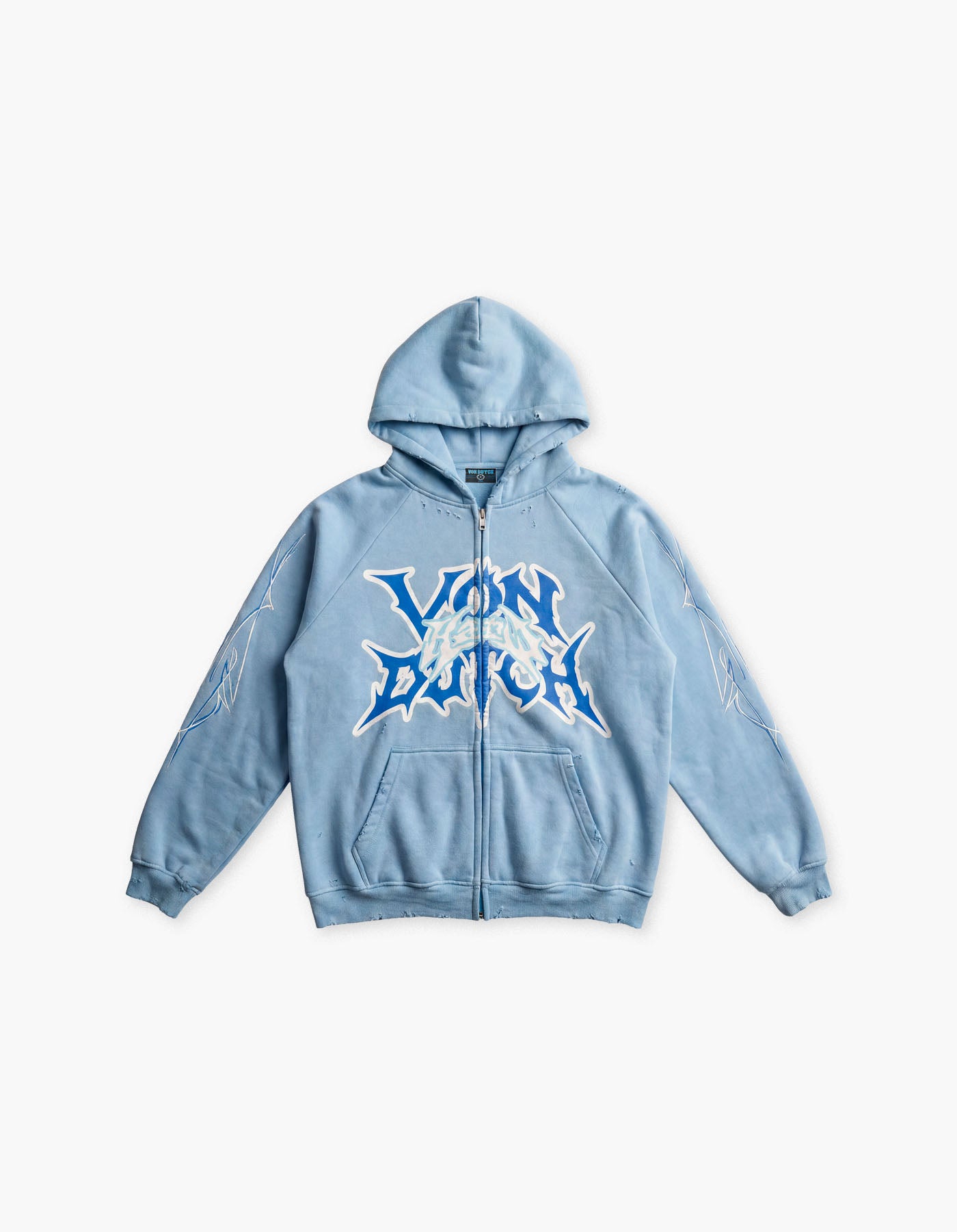 Von Dutch x HARD Summer Blues Distressed Hoodie
