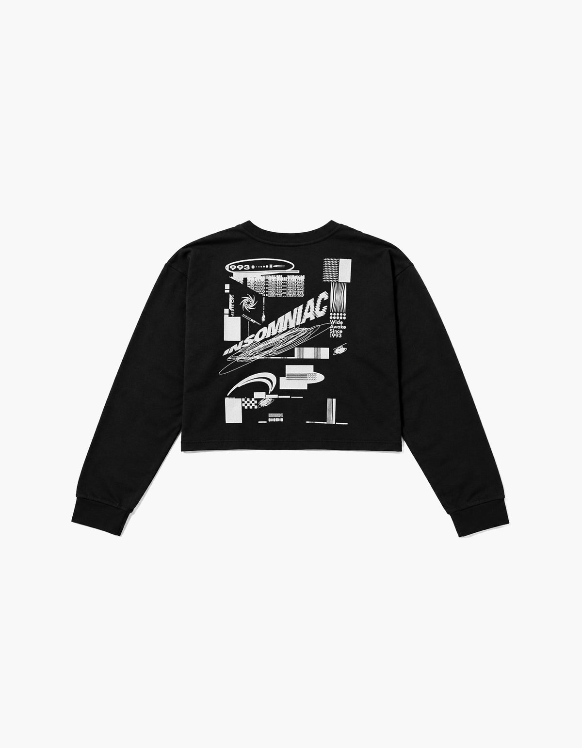 Insomniac Collage Crop Long Sleeve