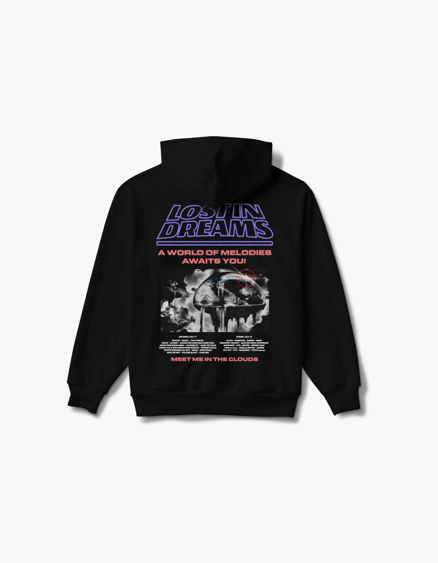Lost in Dreams Cloud Meet 2026 Lineup Hoodie