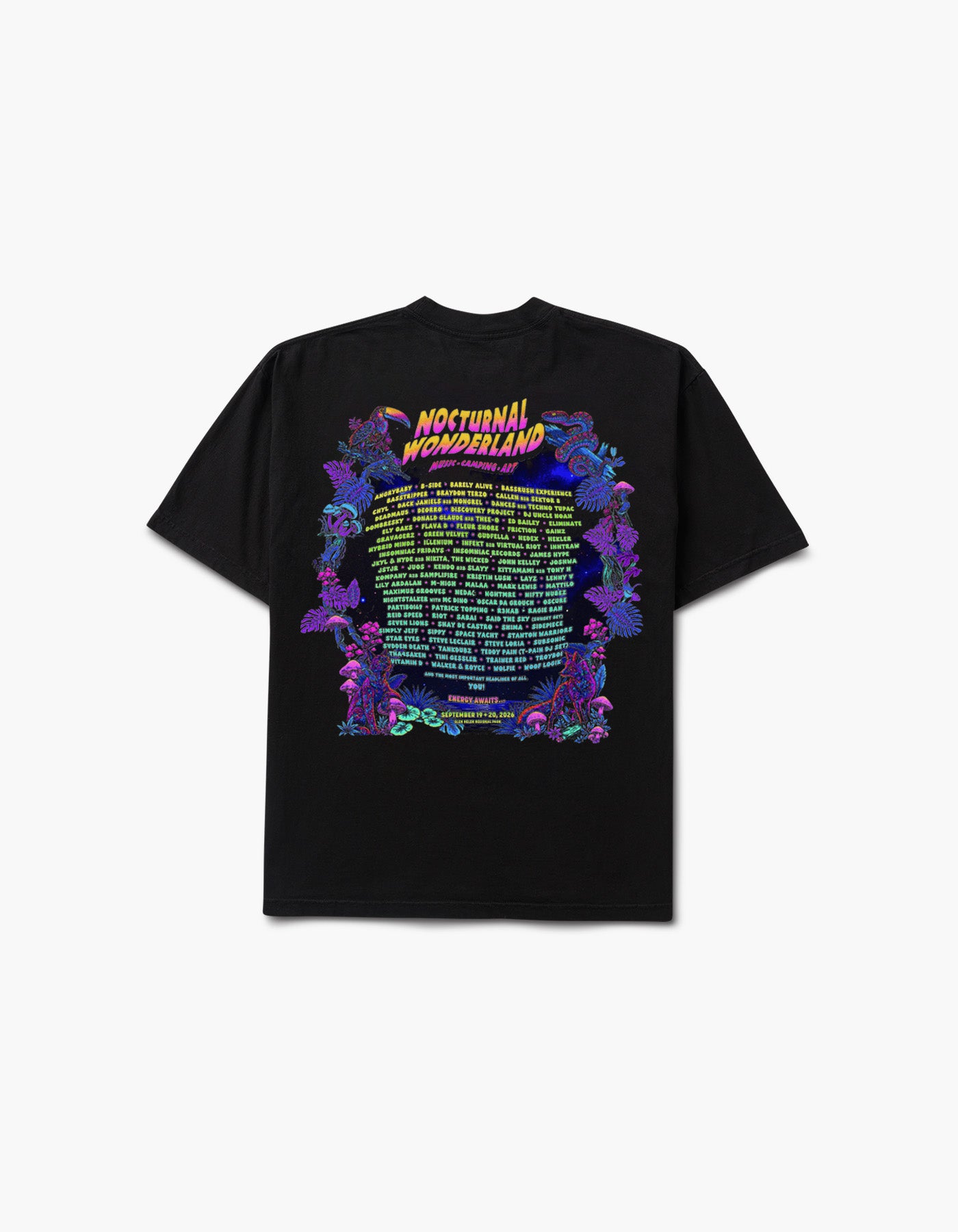 Nocturnal Wonderland 2026 Lineup Tee