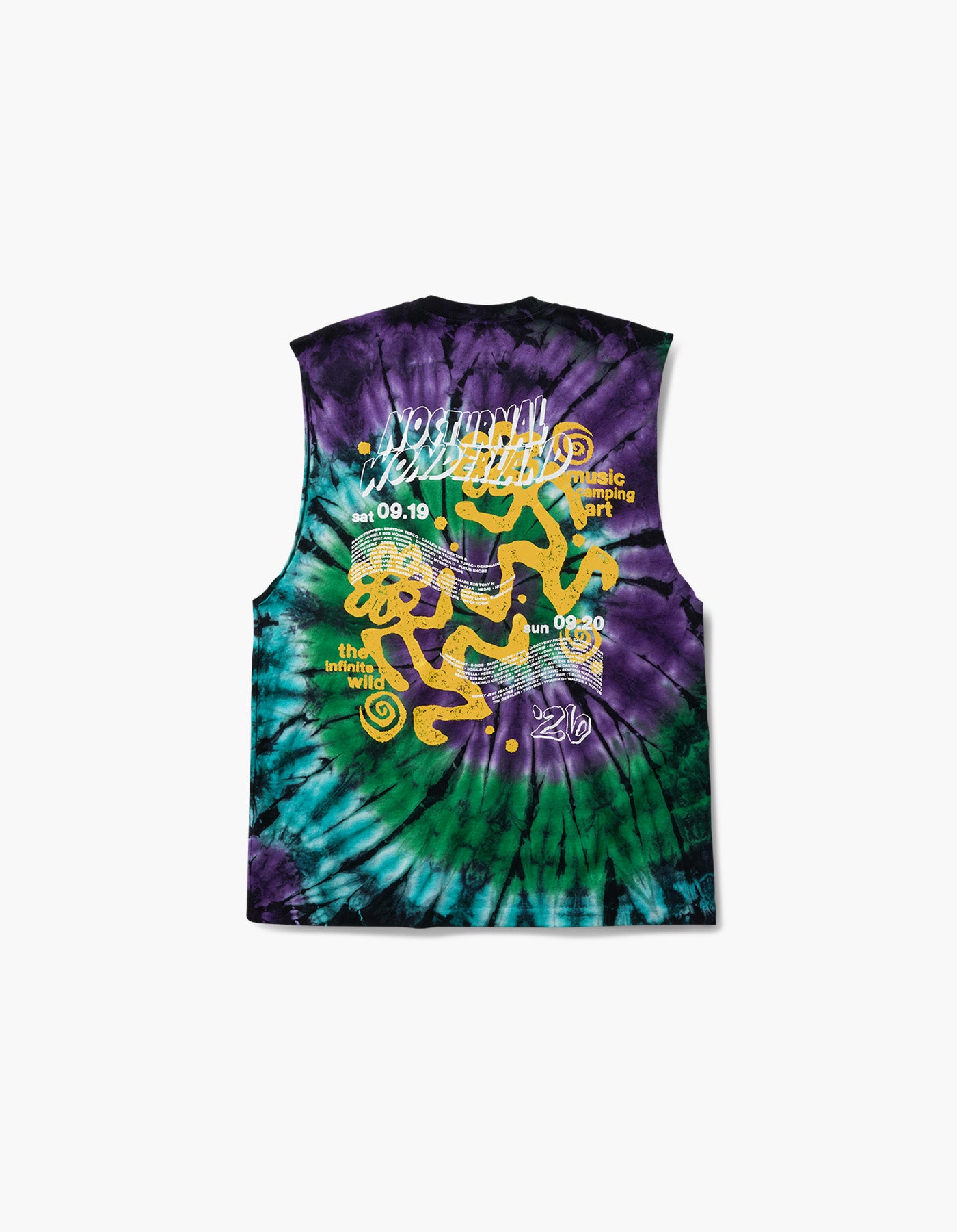 Nocturnal Tribe 2026 Lineup Tie Dye Muscle Tank