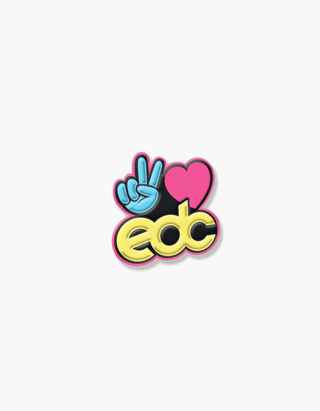 EDC Peace Love Pin