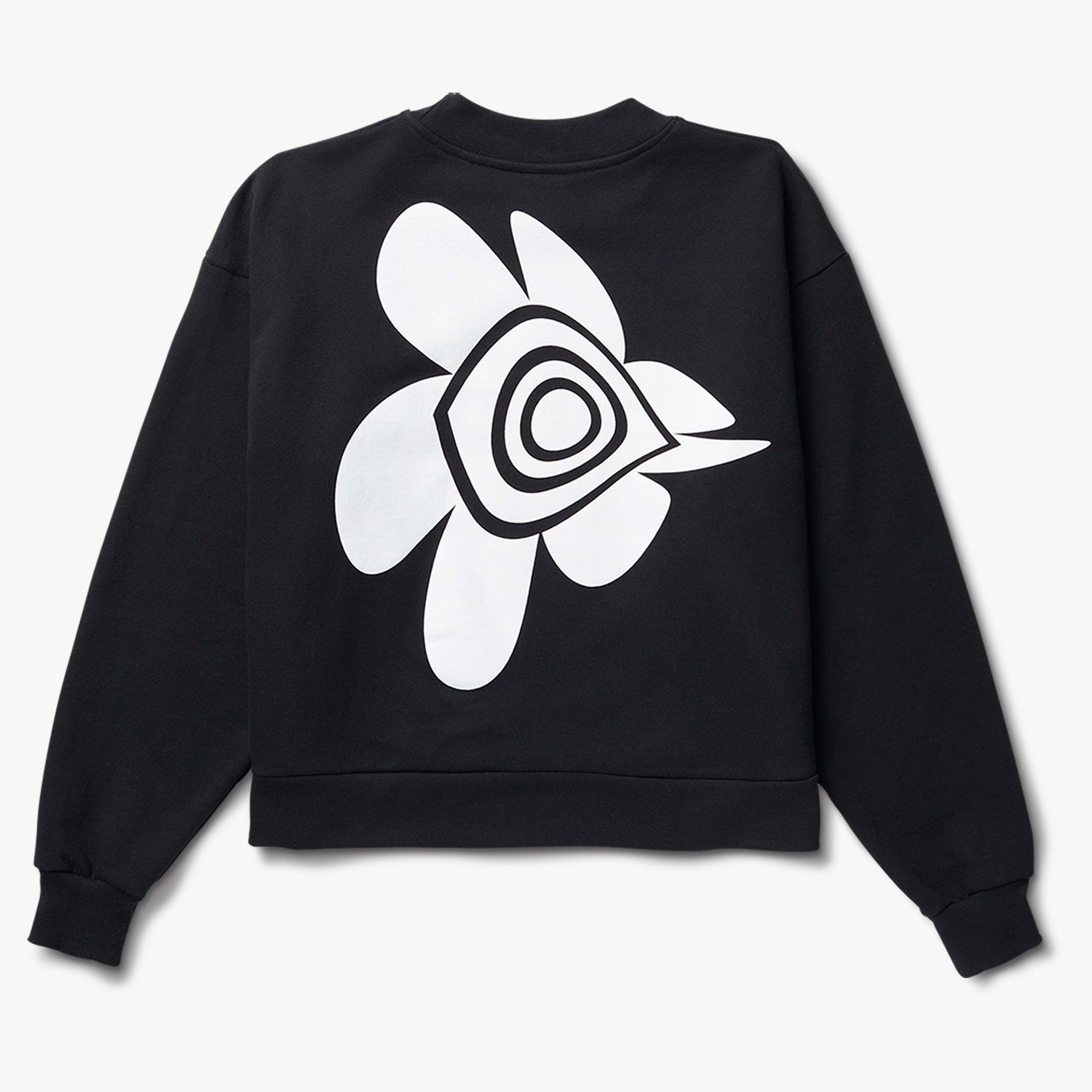 W Flower Power Crop Terry Crew