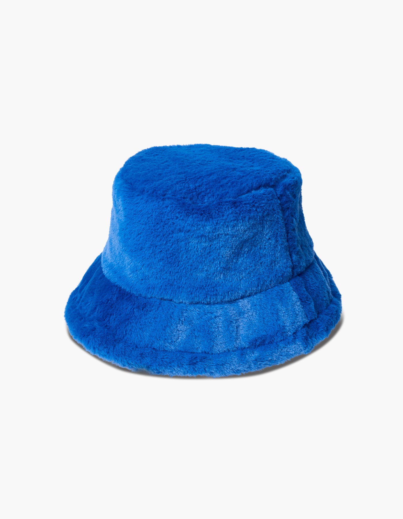 Blue fluffy bucket hat online