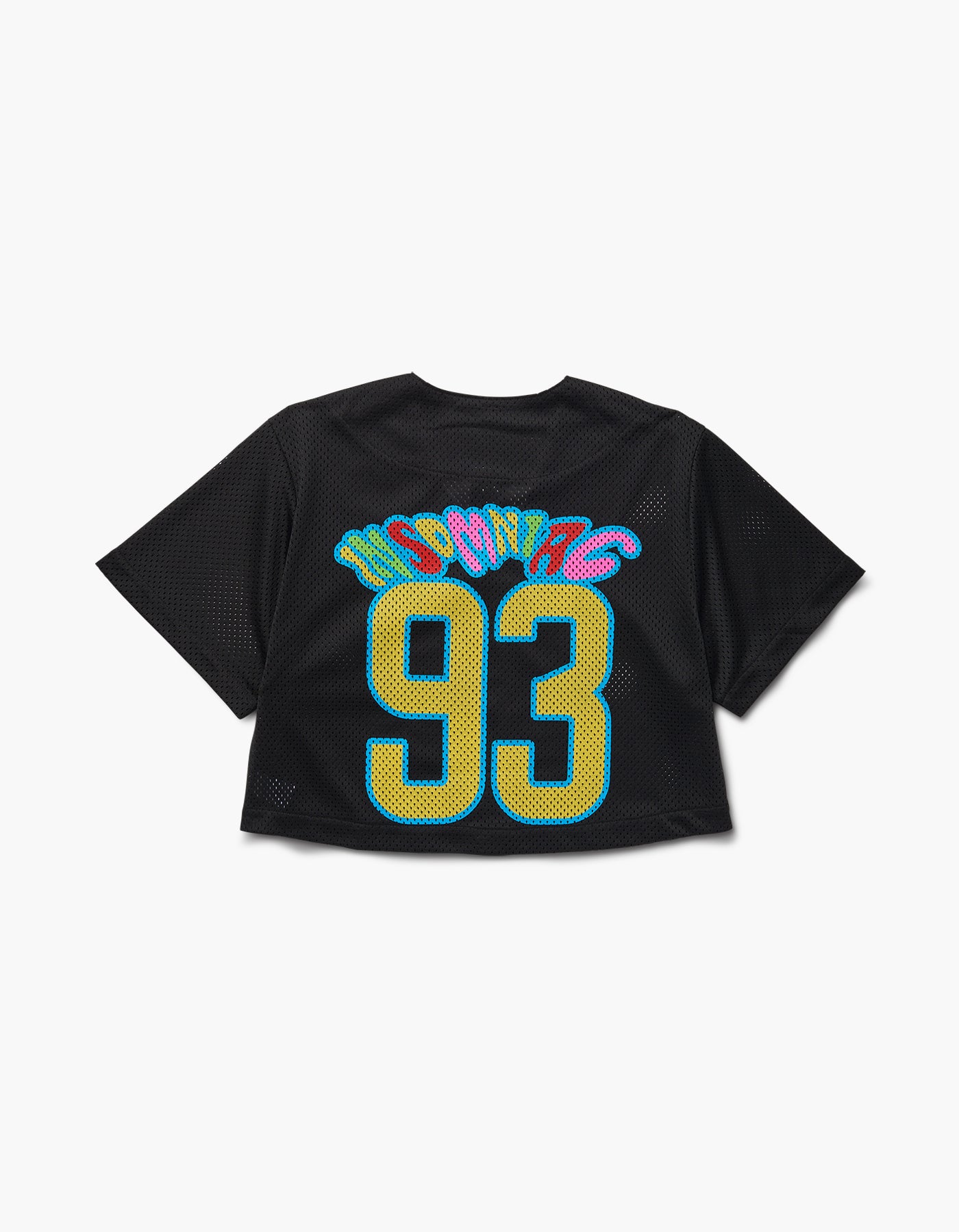 Insomniac Smiles Melt Mesh Crop Baseball Jersey