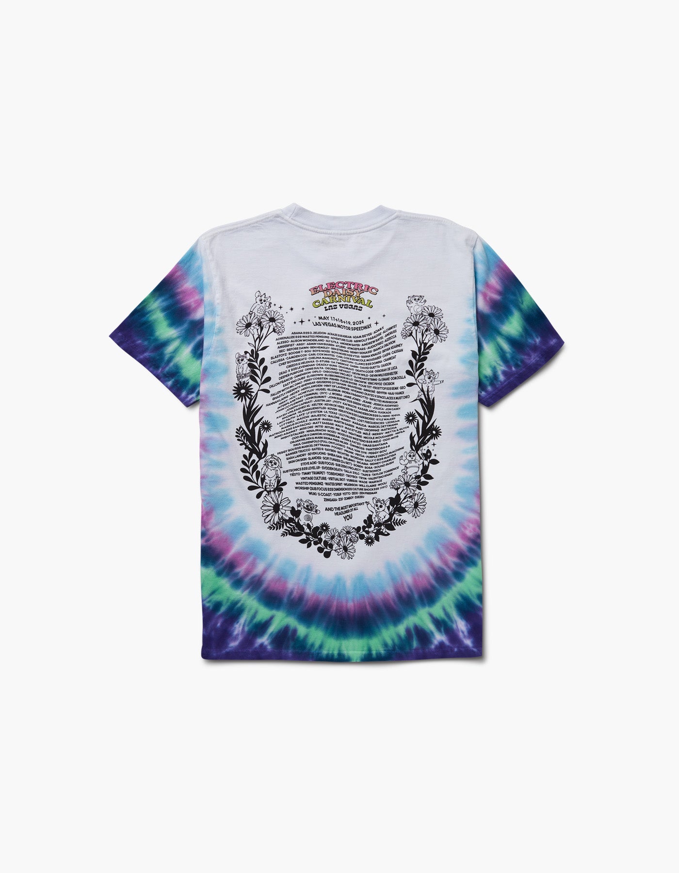 EDC Rainbow Rascals Tie Dye Lineup S/S Tee