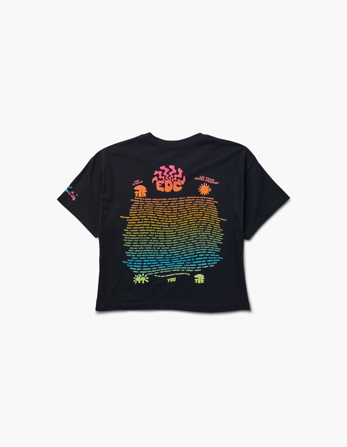 EDC Gradient Waves Lineup Crop S/S Tee