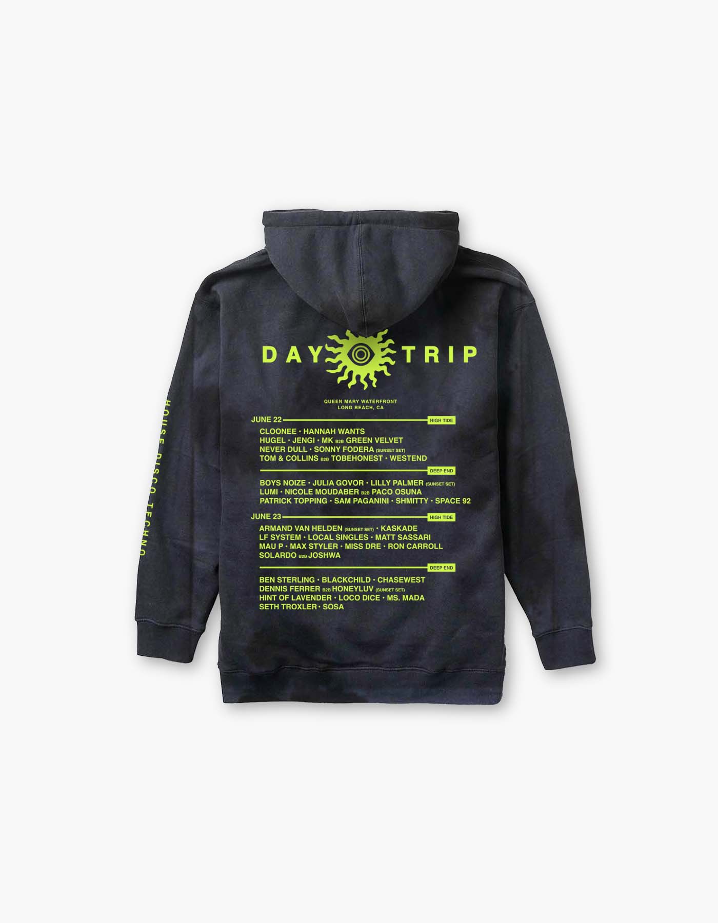 Day Trip Sunset Tie Dye Lineup Hoodie