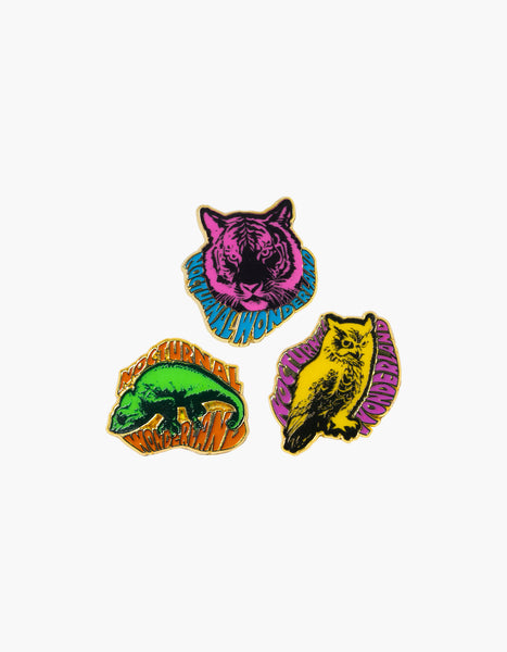 Nocturnal Night Glow Pin Set