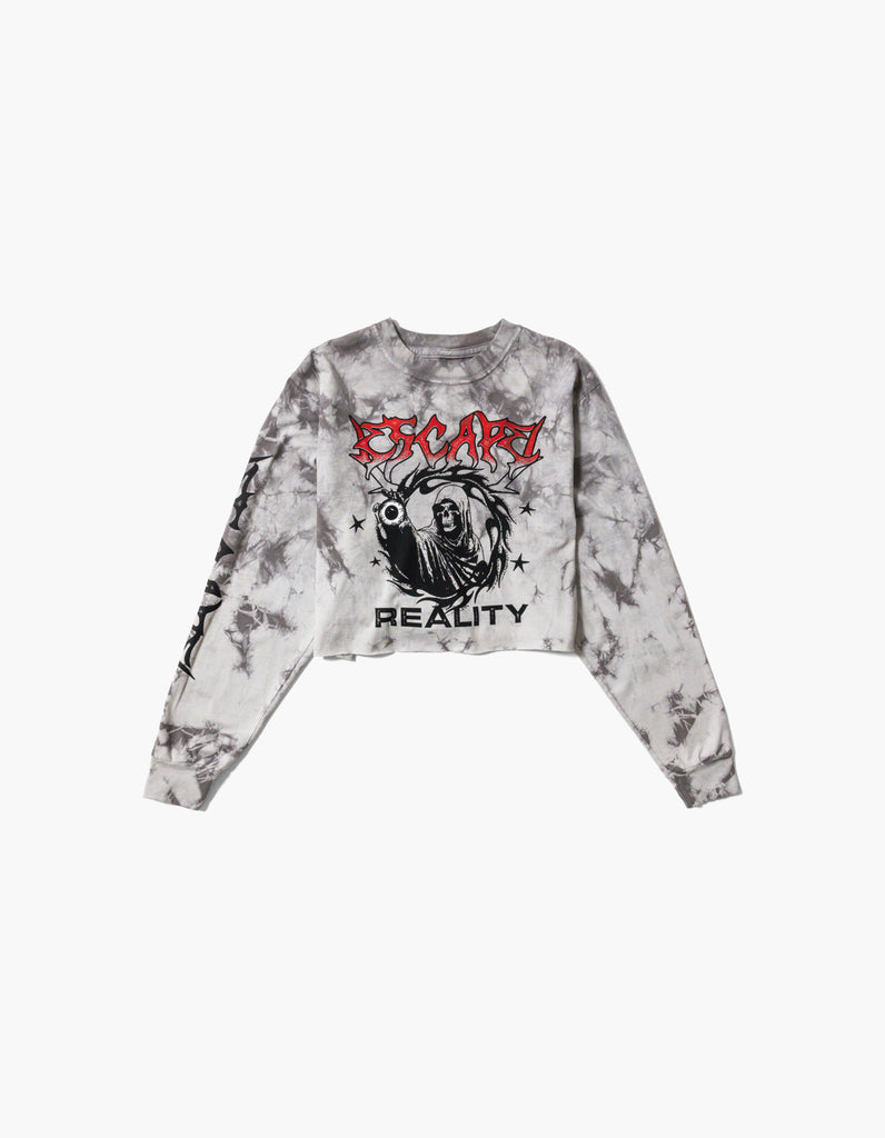 Mindless Tie Dye Crop L/S Tee