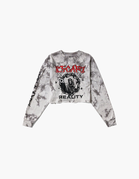 Mindless Tie Dye Crop L/S Tee