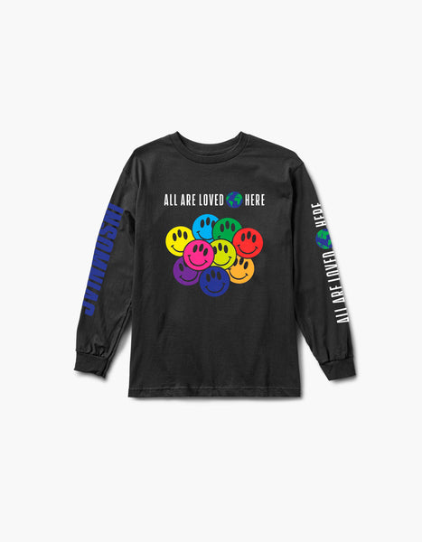 All Are Loved Here L/S Tee Black