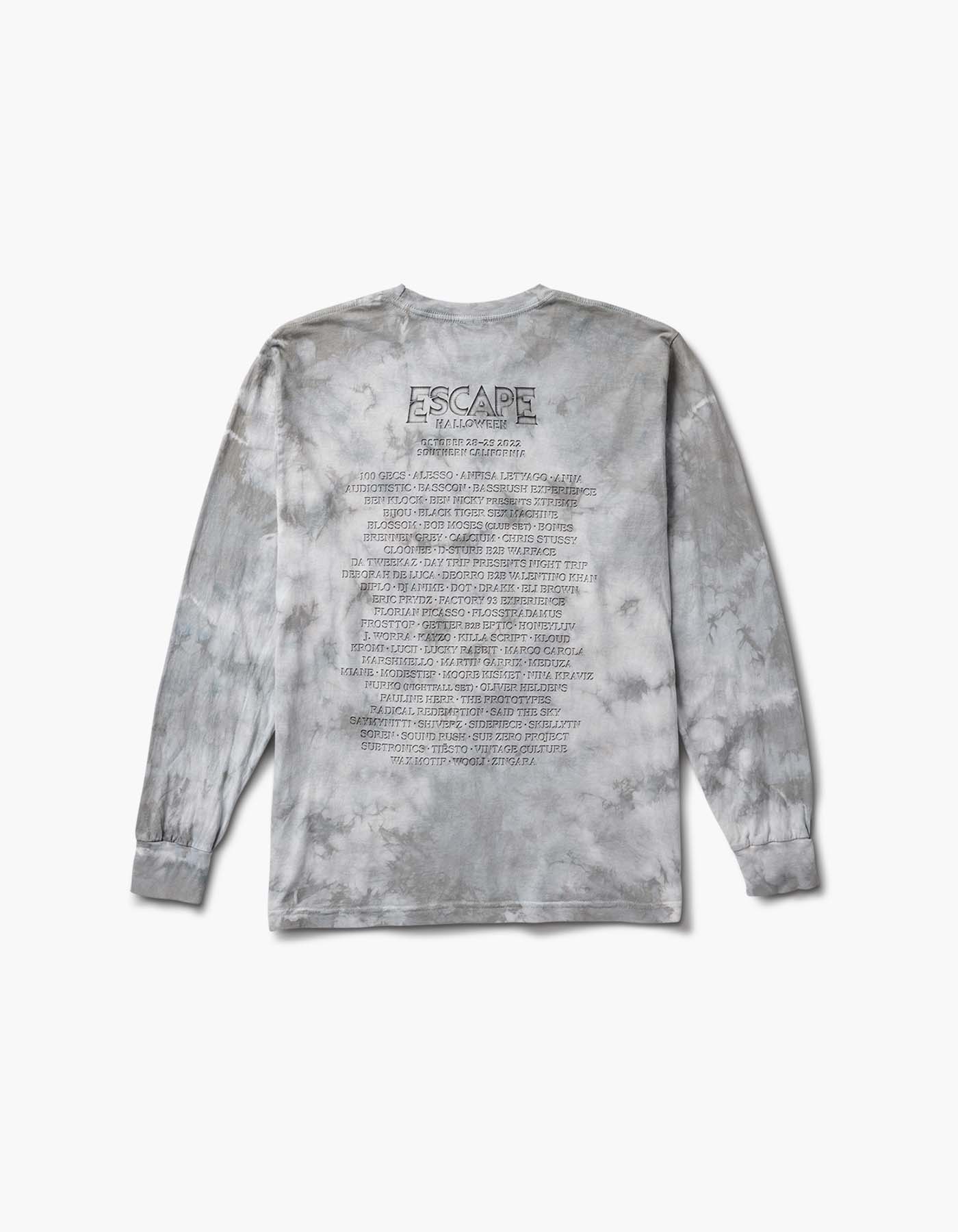 Rave to the Grave L/S Tie Dye Lineup Tee