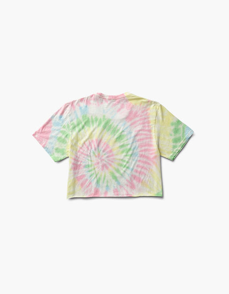 W's Funky Flower Tie Dye Cropped Tee