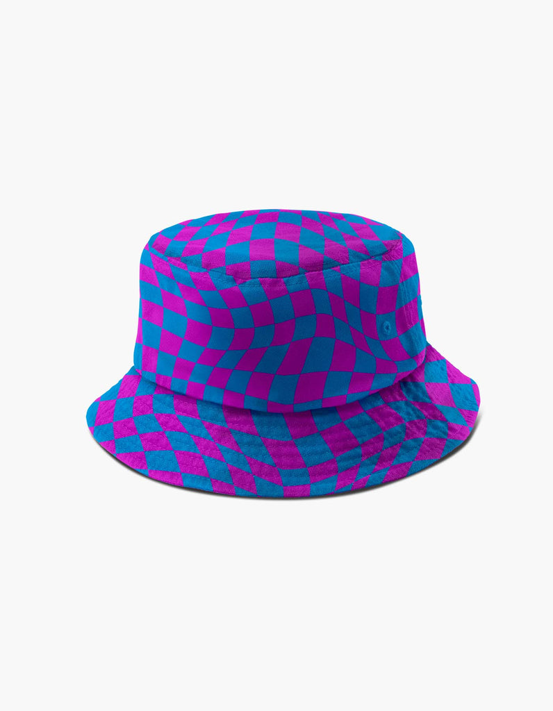 Warped Checkerboard Bucket Hat